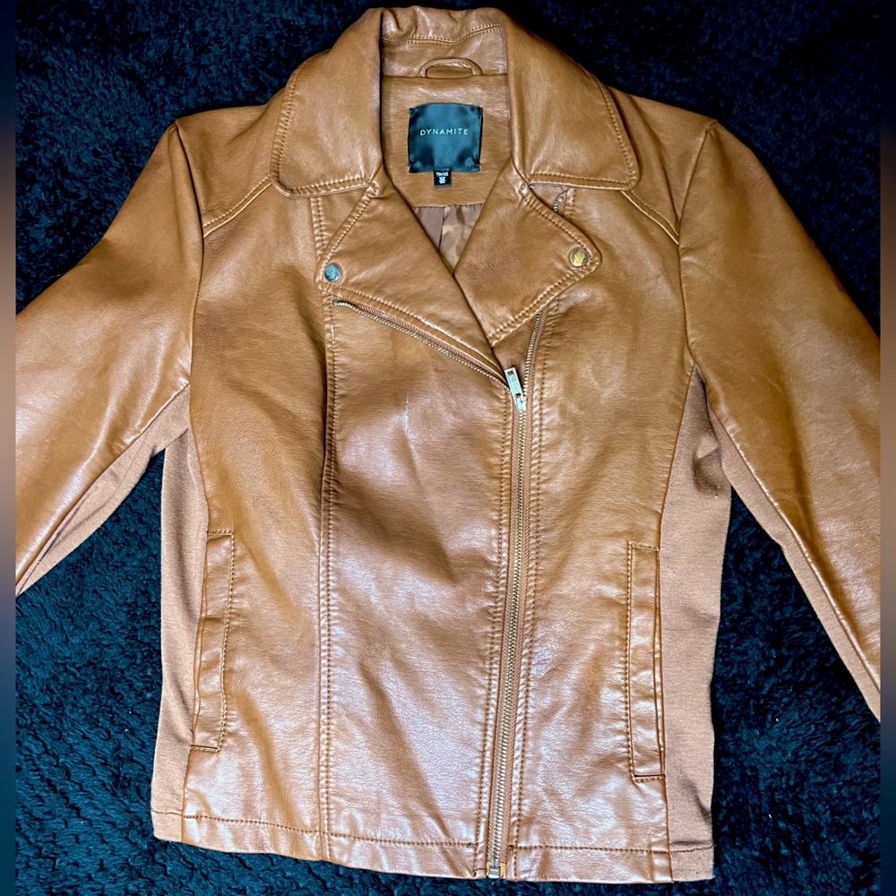 DYNAMITE faux leather jacket xs